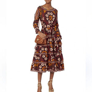 RHODE
Suzani Cold Shoulder Floral Maxi Dress Size Medium